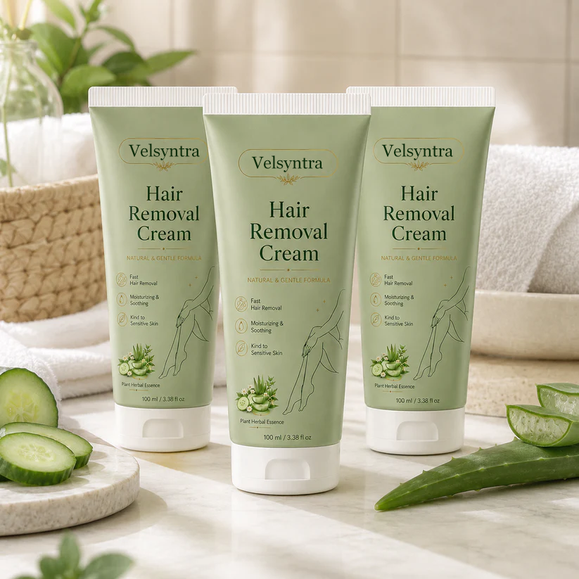 Velsyntra™ Natural Gentle Hair Removal Cream | For Women & Men, Sensitive Skin