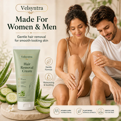 Velsyntra™ Natural Gentle Hair Removal Cream | For Women & Men, Sensitive Skin