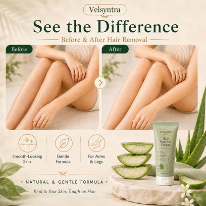 Velsyntra™ Natural Gentle Hair Removal Cream | For Women & Men, Sensitive Skin